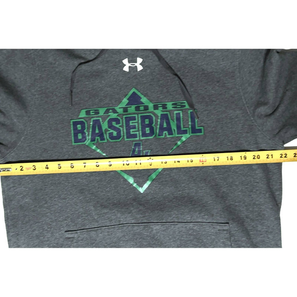 Under Armour Hustle Fleece Hoodie Mens Medium Gray Heathered Gators Baseball AL - Picture 6 of 7